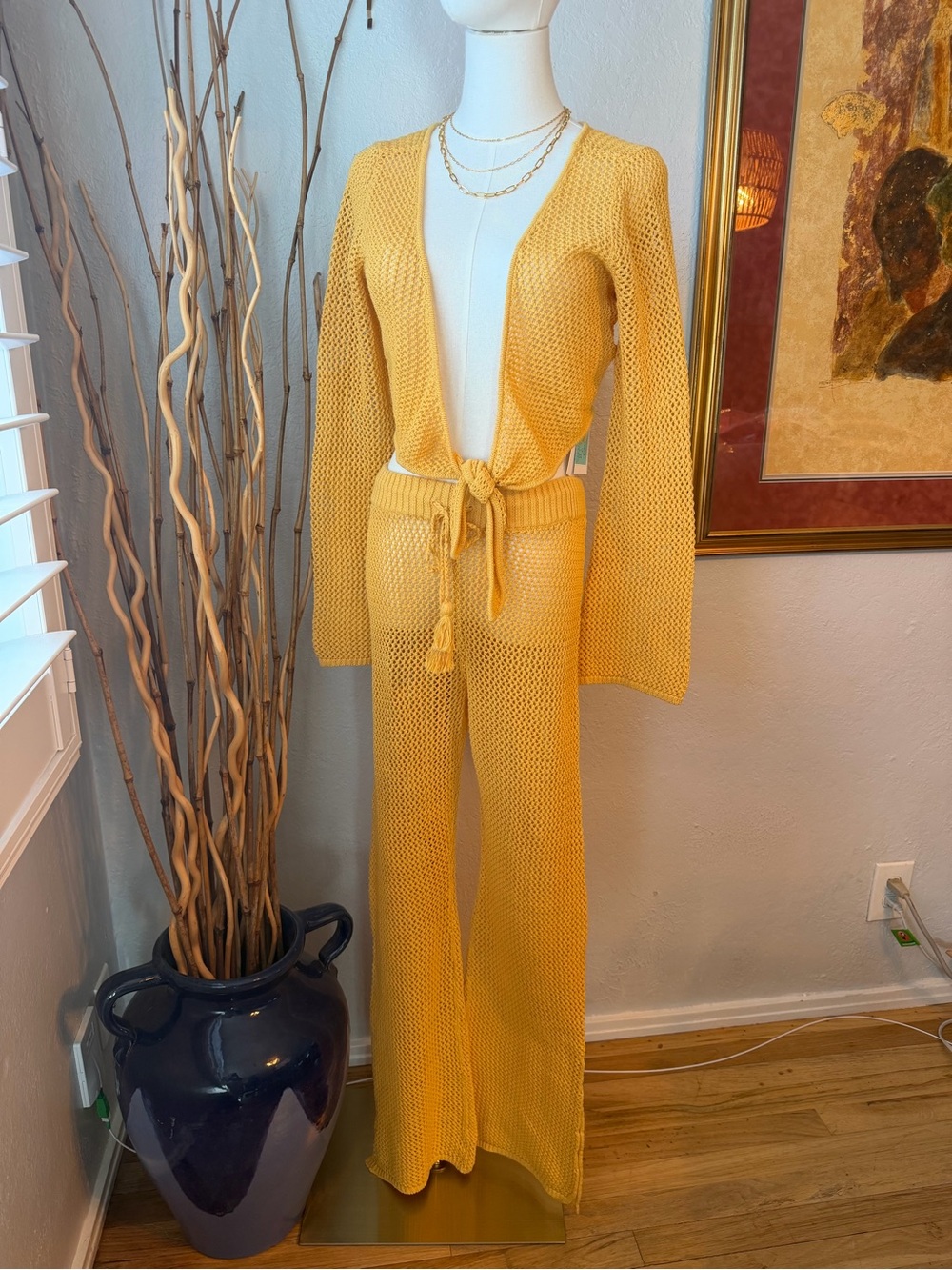99~ NWT L*Space Los Canos Knit Pants Bathing Suit Cover-Up
